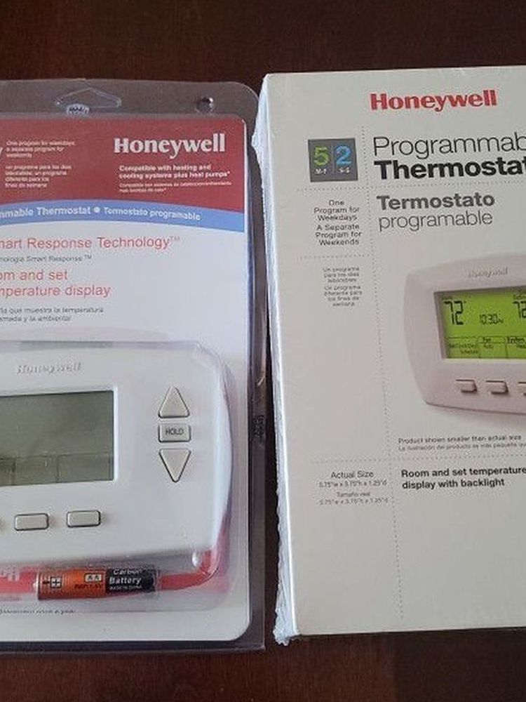 Honeywell RTH6350 D White 5-2 Programmable Thermostat(Lot of 2)
