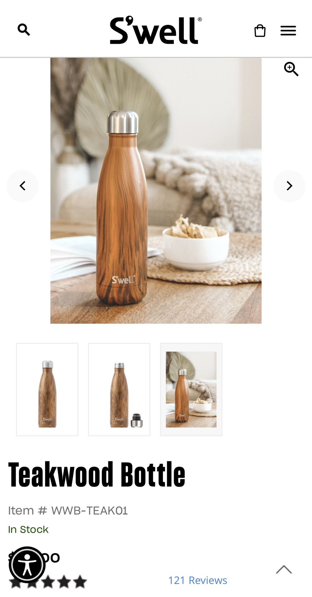 S'well Stainless Steel Insulated Water Bottle