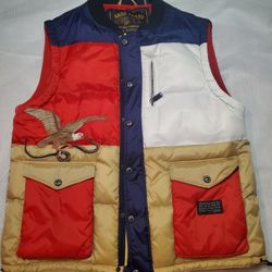 Akoo Brand Eagle and snake puffer vest