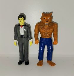 Vintage 2003 Creature Crypts figures from Taco Bell Wolvadian and Count Vladi