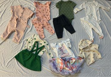 Baby Girl Outfit Bundle | Easter, St. Patrickās Day & Everyday Clothes | Size 3-6M 9M