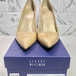 Stuart Weitzman Nude Patent Pumps Size 7.5