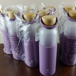Set of 10 Manna Purple  Borosilicate Glass Bottle 18 OZ. with Silcone Sleeve