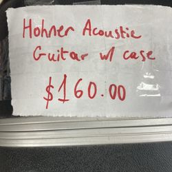 Hohner acoustic guitar w/case