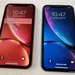 iPhone XR factory unlock to any carrier 64 GB good condition 350 each