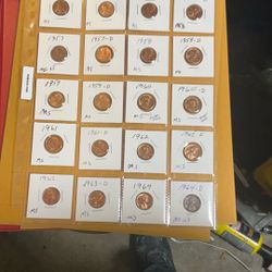 20 Uncirculated Vintage Pennies 