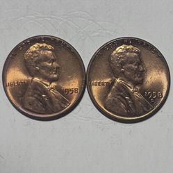 1958 P&D Lincoln Wheat Pennies 
