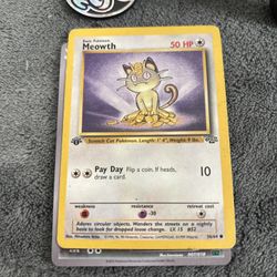 Meowth 1st edition pokemon card 