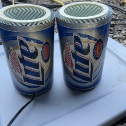 (2) Miller Lite Beer Can Lights 