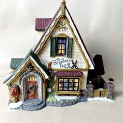 Vintage Porcelain Tailor Christmas village Holiday house decor home shop