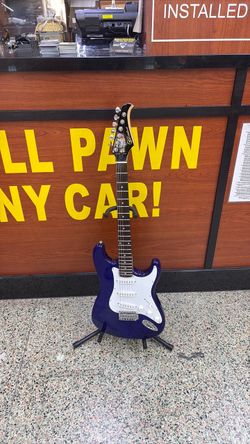 Silvertone blue colored electric guitar ss-11/cbl