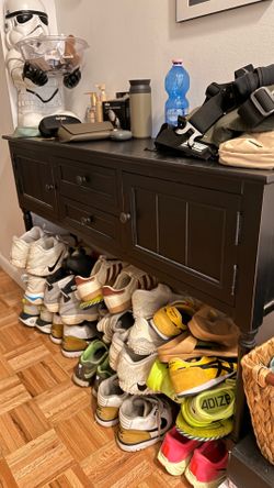Vintage wooden cabinet for hallway