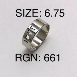 Stainless Steel Ring Band: Size-6.75/RGN-661