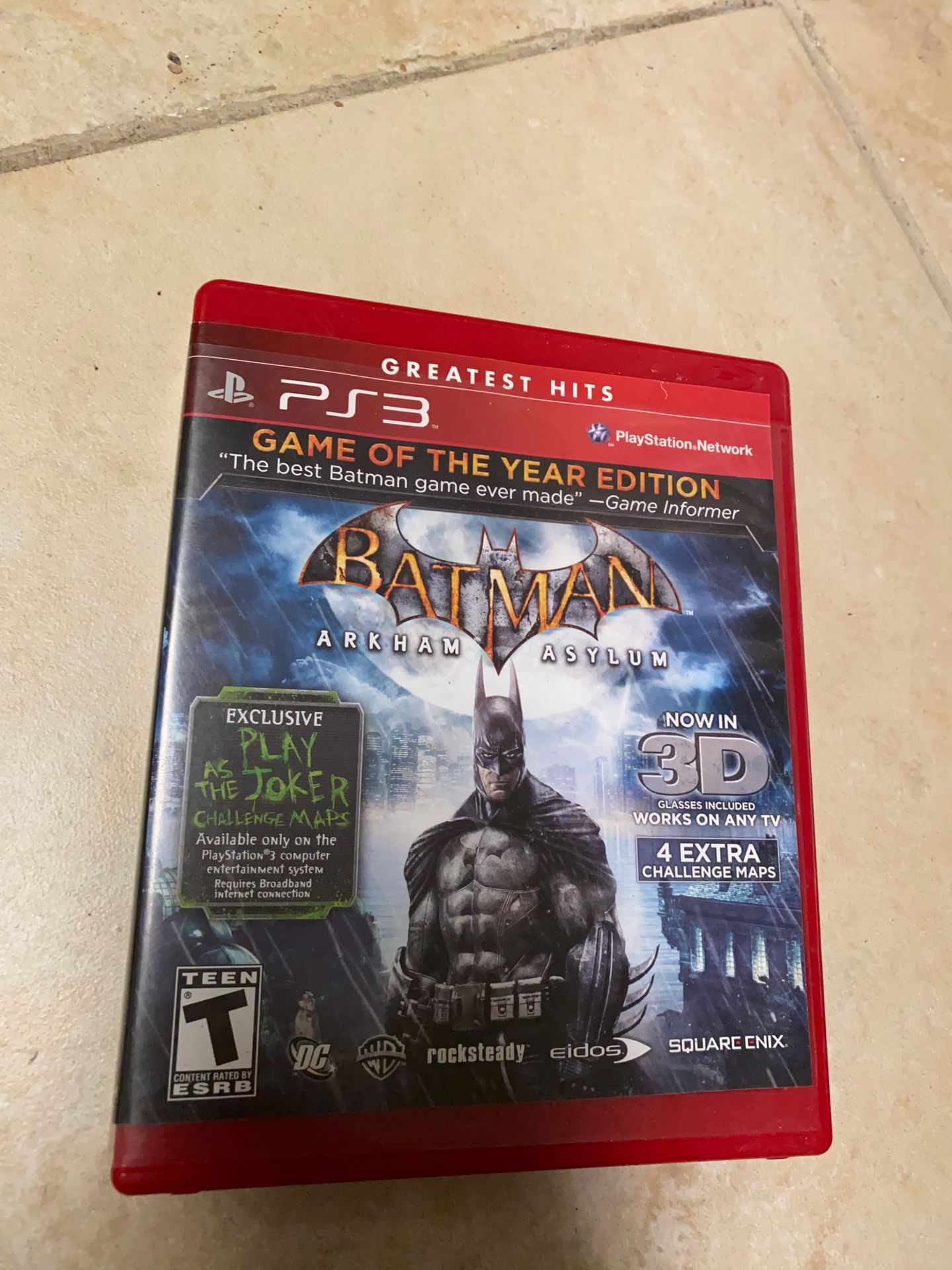 Batman Arkham Asylum Game of the Year Edition Ps3 game