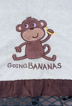Carter’s Going Bananas Lovey Security Blanket - no stains w/ satin trim binding