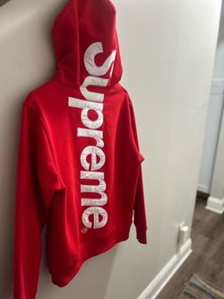 Red Supreme hoodie size small