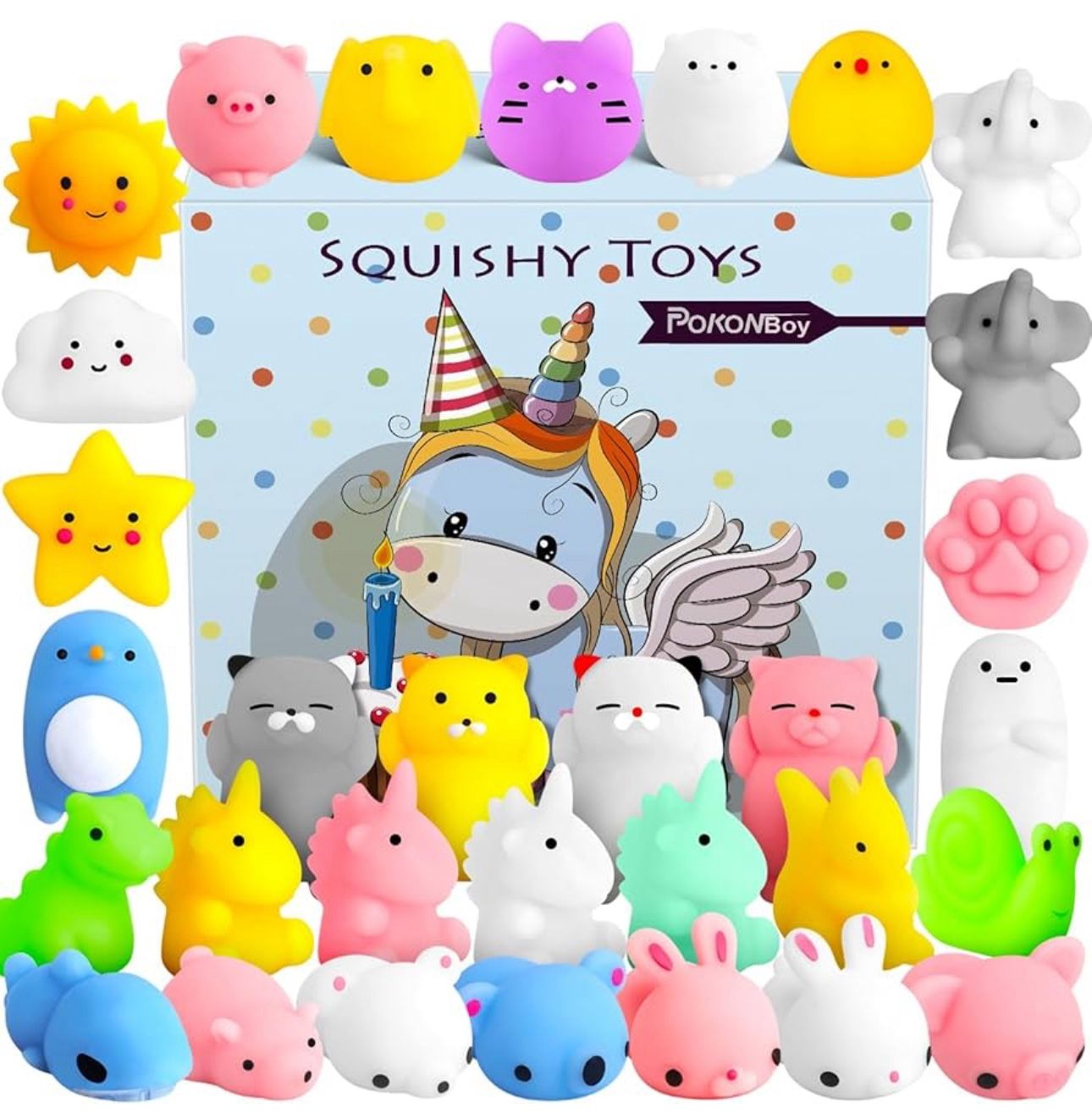 30 Piece squishy toys - Cute animals 