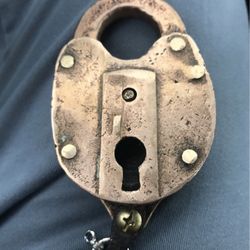 Vintage Padlock    Brass