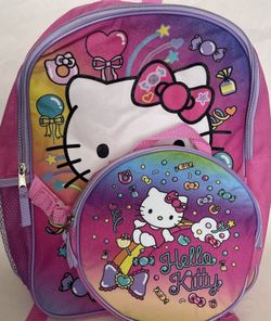 Hello Kitty Backpack With Lunch Bag