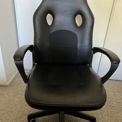 Black Faux Leather Reclining Gaming Office Chair