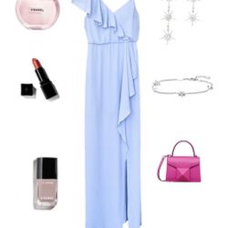 BCBGMAXAZRIA blue maxi dress gown