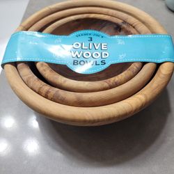 3pc Olive Bowl Set