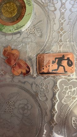Bank Robbery Money Heist Colorized Copper, 2x 5 gram copper ducks