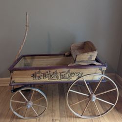 Wooden Teddy Bear Wagon
