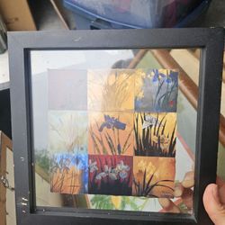 Framed Floral Artwork