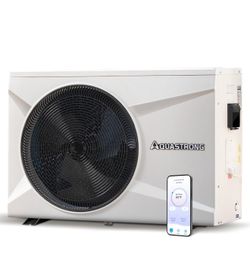 AQUASTRONG Inverter Swimming Pool Heat Pump,Pool Heater for Above Ground and Inground Pool Heating Smart WiFi Control and Cooling Pool Heater Pools Up