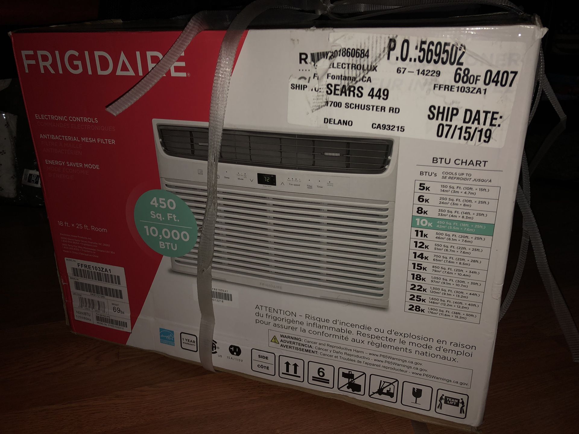 Frigidaire 10,000 BTU Window AC $300