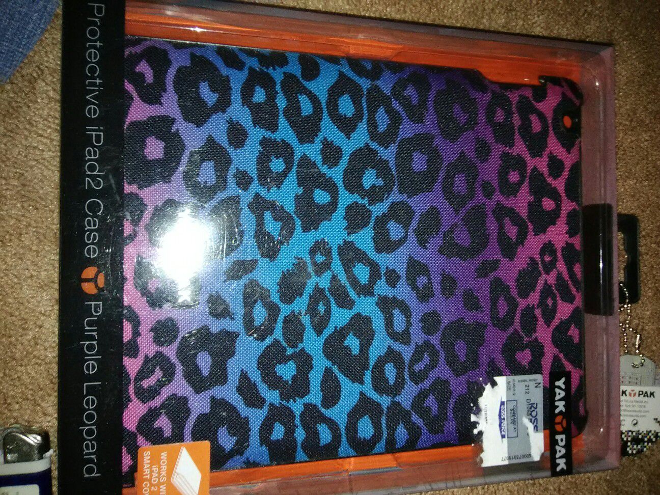 IPad 2 tablet case purple leopard