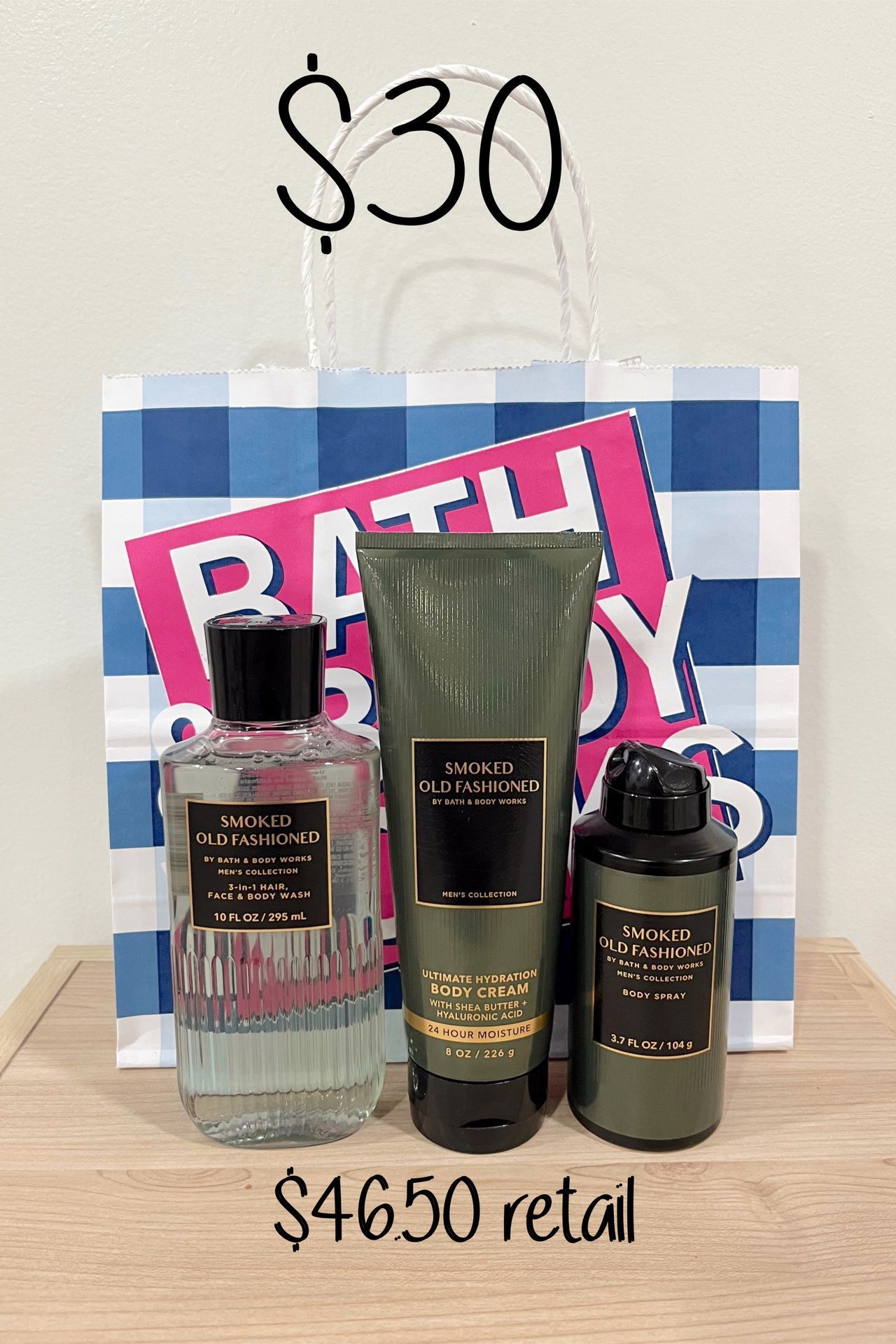 Smoked Old Fashioned Bath & Body Works Gift Set For Men