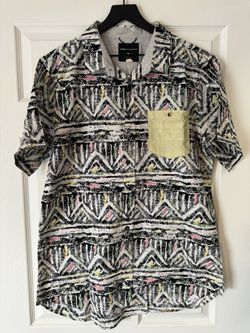 Modern Amusement Short Sleeve Button Up