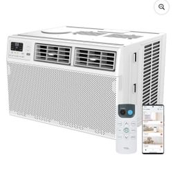 TCL 10,000 BTU Smart Window Air Conditioner, Fan & Dehumidifier, 450 Sq. Ft., Remote Control, Works with Alexa/Google Assistant, W10W92-4I  Brand new 