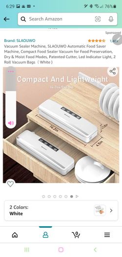 Vacuum Sealer Machine, SLAOUWO Automatic Food Saver Machine