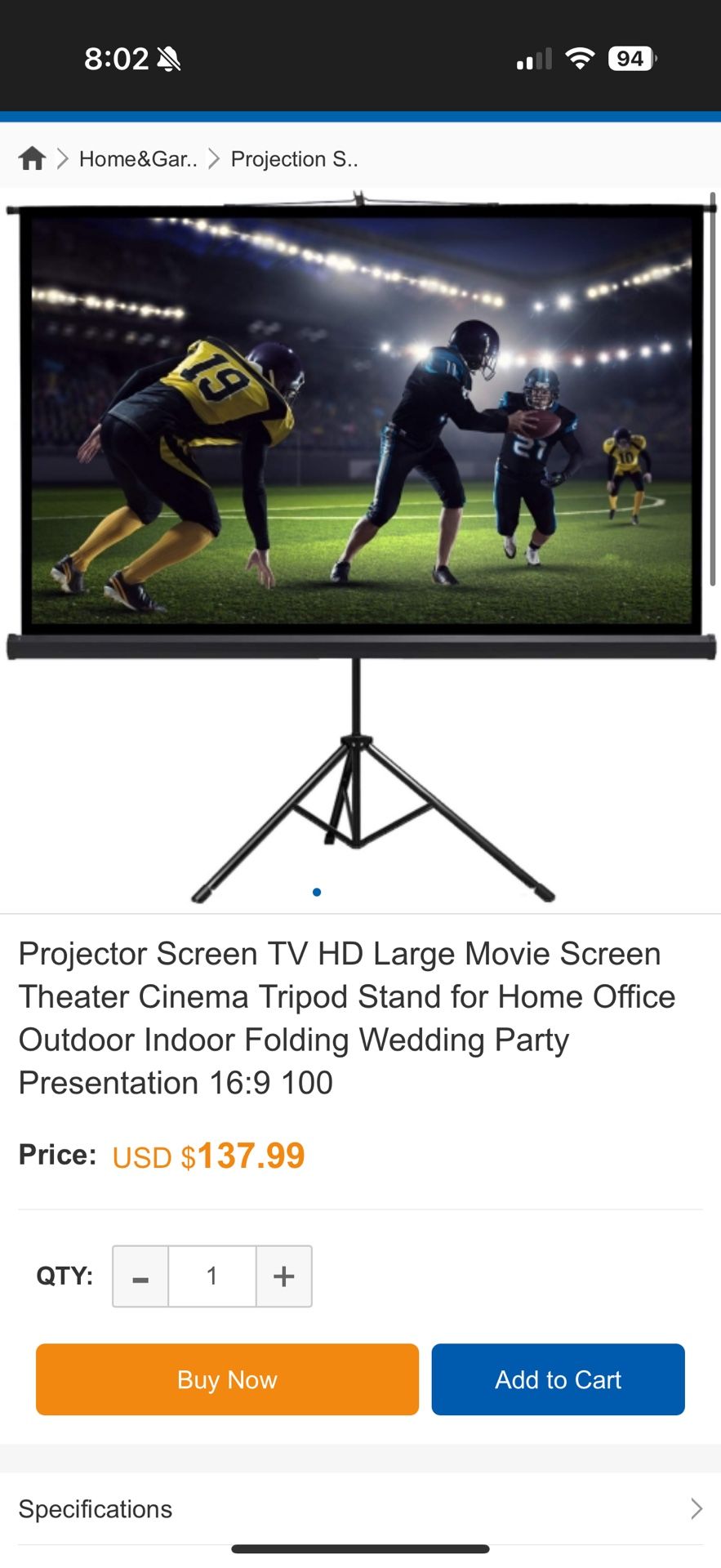 Projector Screen with Stand