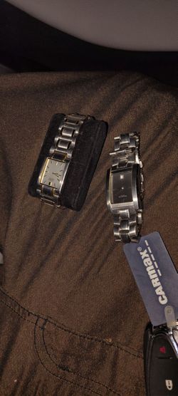 Two Men's Dress Watches Steel Bracelet