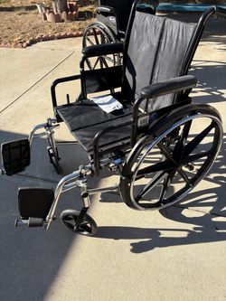 Standard Manual Wheelchair with Footrests