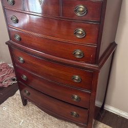 Classic Wooden Tall Chest/ Dresser 