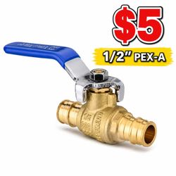 1/2" PEX Expansion Ball Valve - Lead Free
