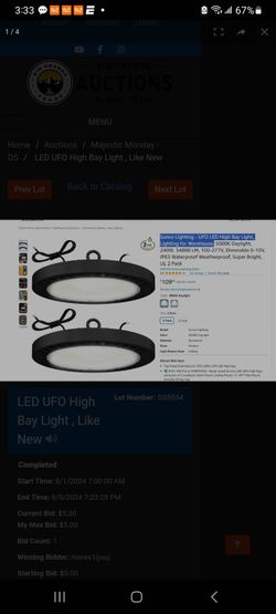 12" LED HIGH BAY UFO LIGHTS