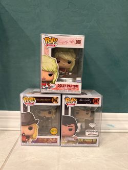 Funko Pop! Rocks 3-Pack Mixed Lot Dolly Britney Elvis #268 #262 #287