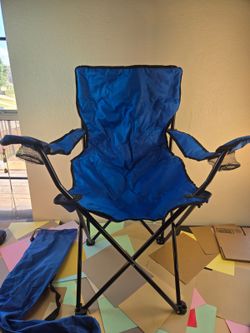 Roadfield Blue Folding Camp Chair with Carry Bag