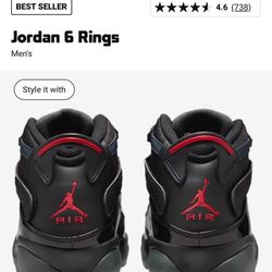 Jordan's 6 Rings Worn Twice Women's 6-6.5 MAKE AN OFFER - NOT FREE 