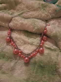 Pink pearl necklace
