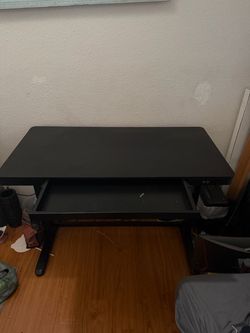 Black electric standing desk