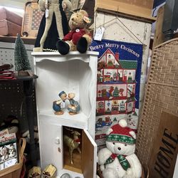 Small Vintage Corner Cabinet 