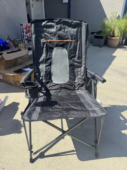 PORTAL Oversized Folding Camping Chair High Back Portable Lawn Chairs for Adults Outdoor Sports with