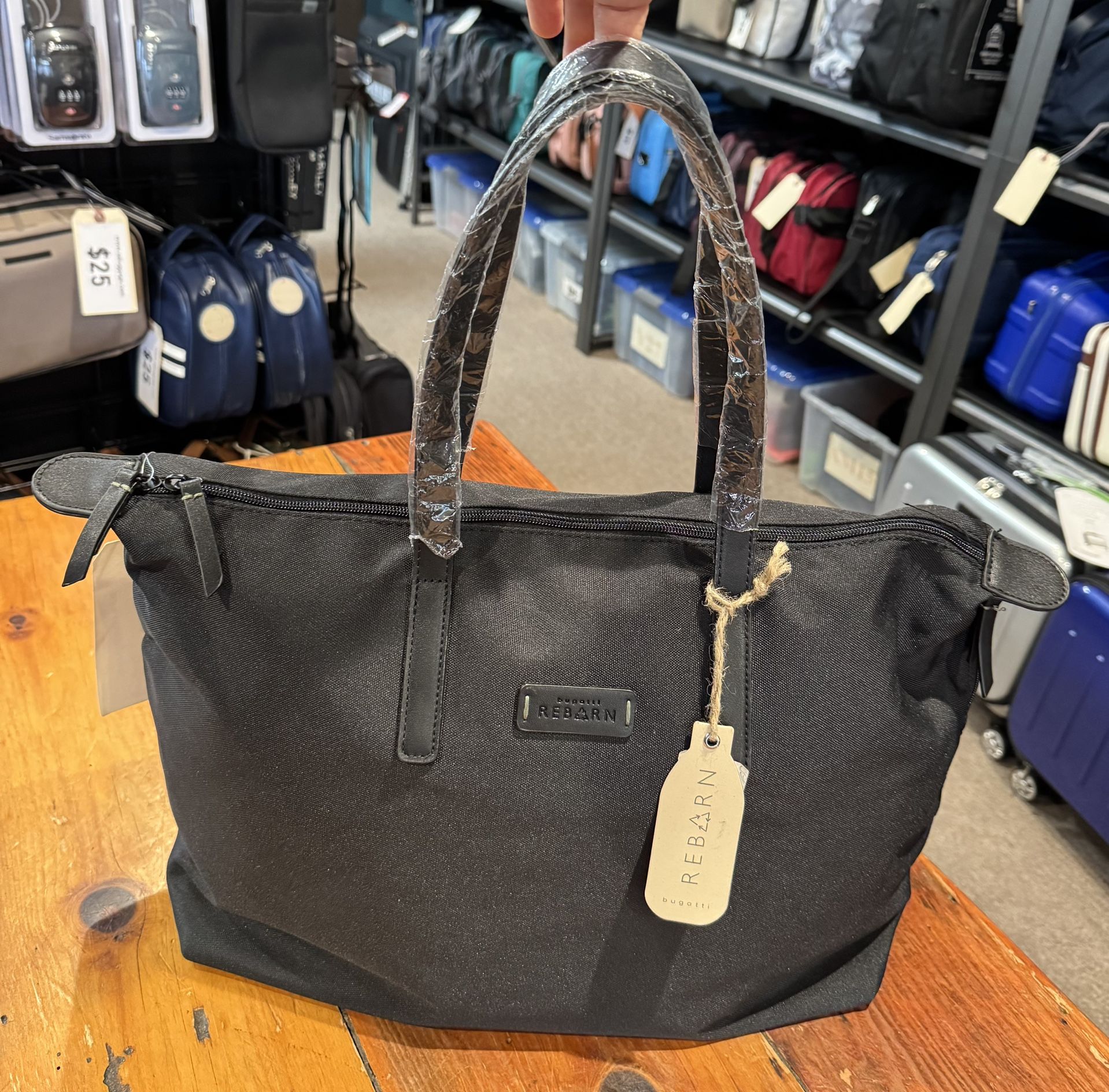 Bugatti Reborn Collection Black Laptop Tote Bag